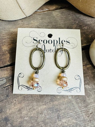 Scooples Blushing Sea Glass Earrings