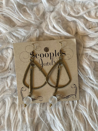 Frosted Bar Hoop Earrings
