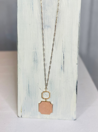Wooden Geometric Necklace Set