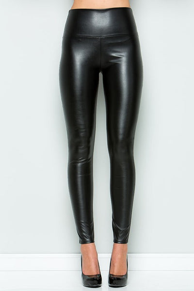 Curvy Plus Smooth Faux Leather Leggings