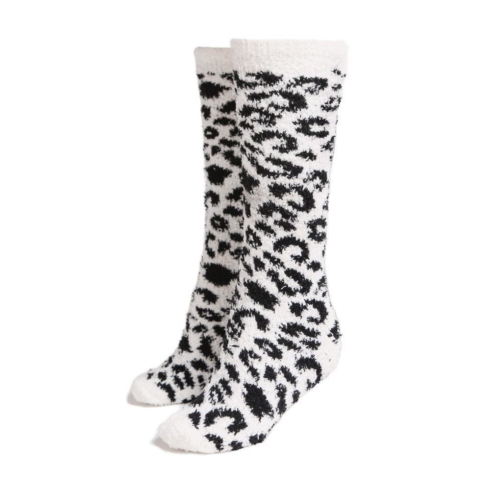 Comfy Luxe Leopard Knee High Knit Socks (6 colors)