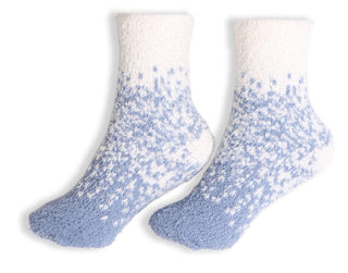 ComfyLuxe Two-Tone Mini Crew Knit Socks