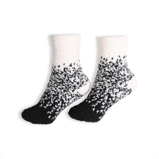 ComfyLuxe Two-Tone Mini Crew Knit Socks