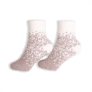 ComfyLuxe Two-Tone Mini Crew Knit Socks