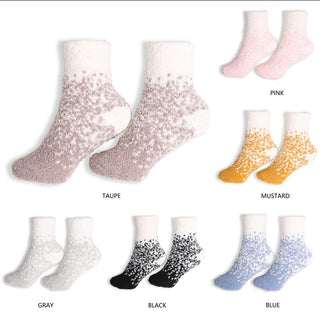 ComfyLuxe Two-Tone Mini Crew Knit Socks
