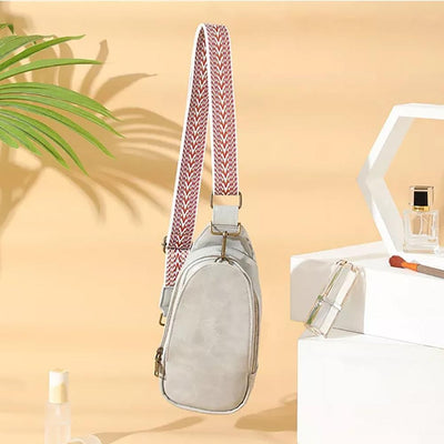 Vegan Leather Sling Bag With Adjustable Guitar Strap (3 colors)