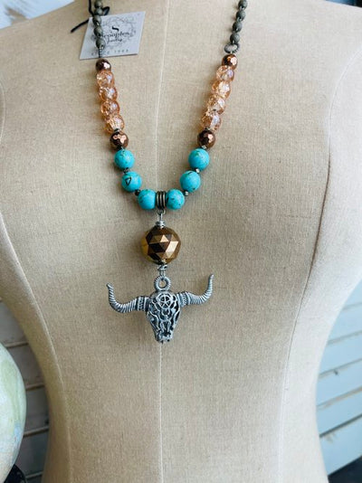 Scooples Bull by the Horn Necklace