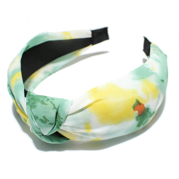 Green Floral Print Headband