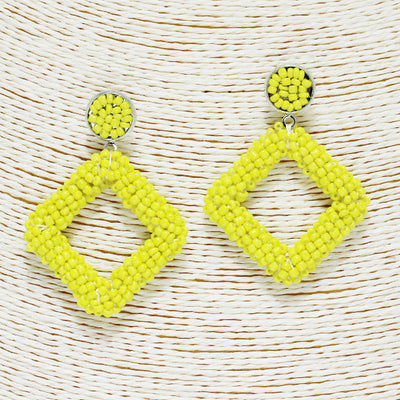 Square Seed Bead Earrings (3 colors)