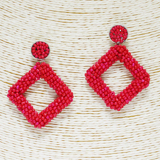 Square Seed Bead Earrings (3 colors)