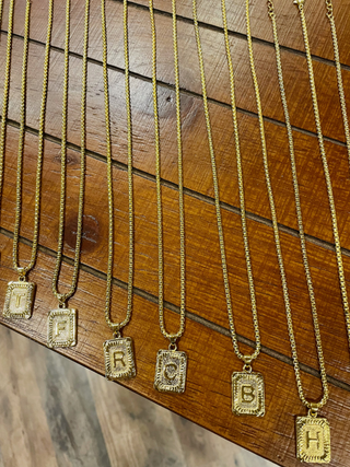 Gold Initial Necklace