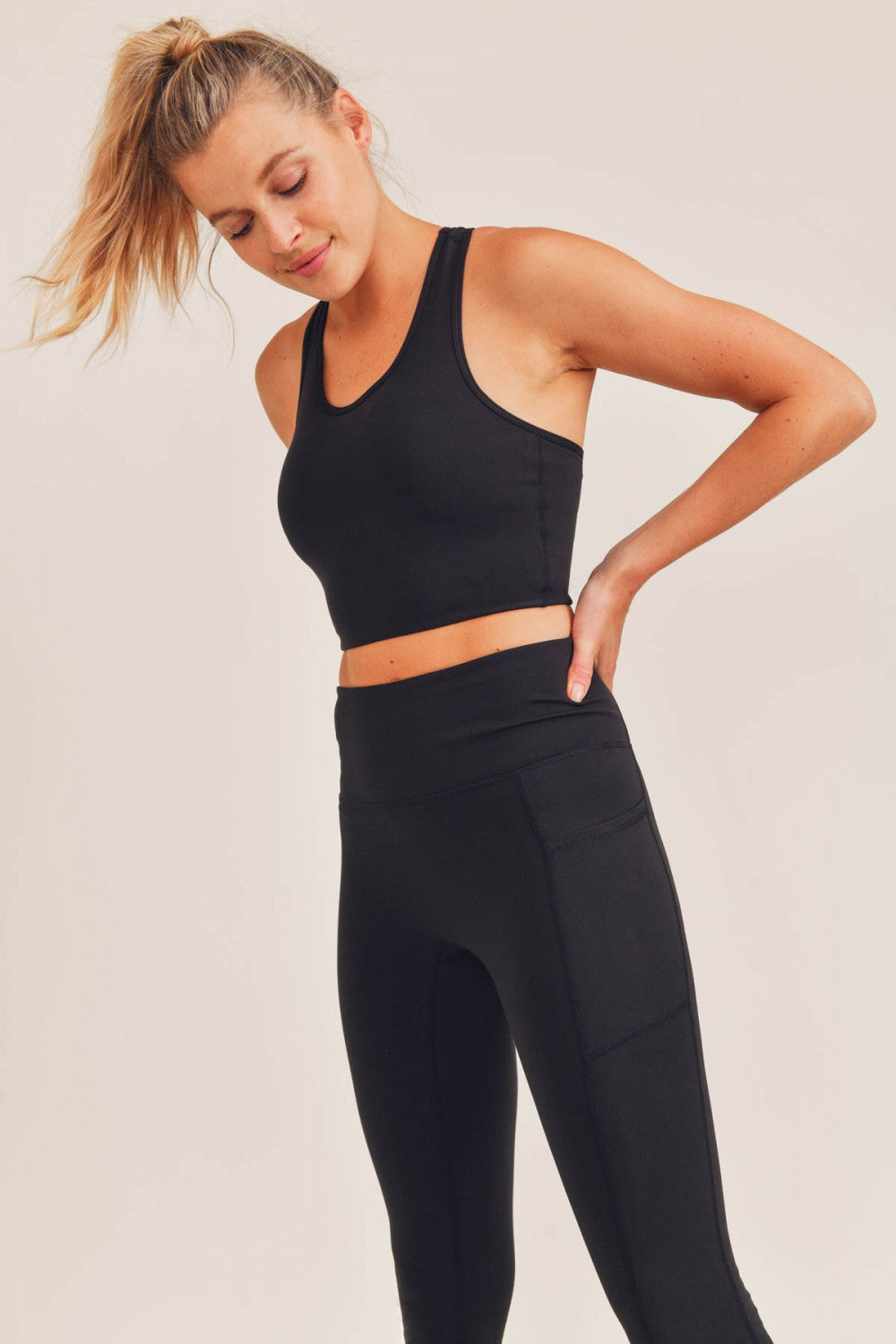Black Extreme Racer Fitted Cropped Tank