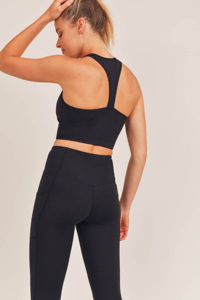 Black Extreme Racer Fitted Cropped Tank