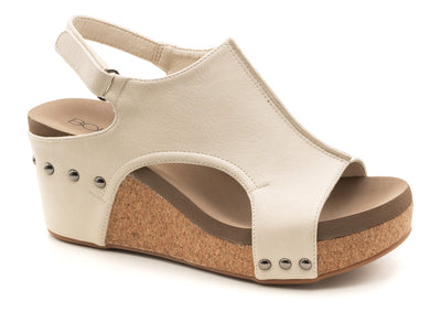 Carley Platform Wedge in Cream by Corky's