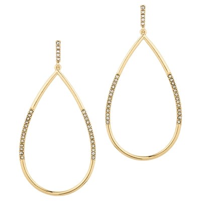 Teardrop with Rhinestone Accents Earring (2 colors)