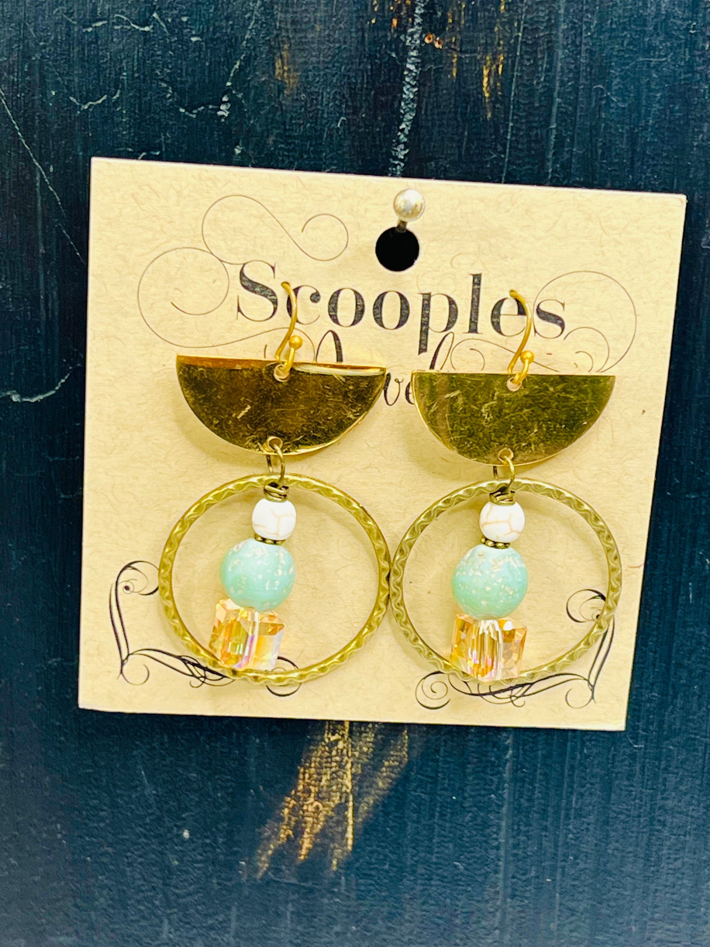 Pistachio Seaglass Earrings by Scooples