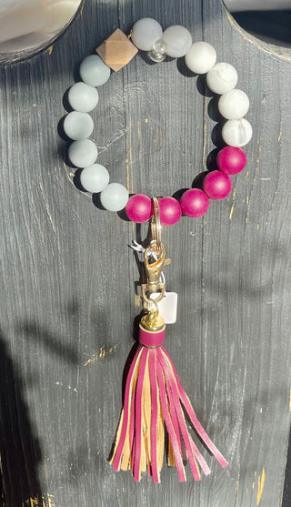 SILICONE BEAD KEYCHAIN (10 colors)