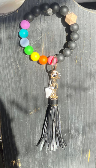 SILICONE BEAD KEYCHAIN (10 colors)