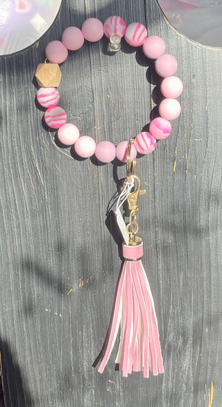 SILICONE BEAD KEYCHAIN (10 colors)