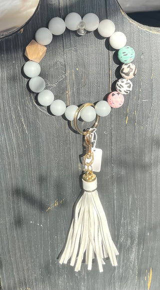 SILICONE BEAD KEYCHAIN (10 colors)