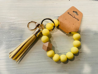 SILICONE BEAD KEYCHAIN (10 colors)