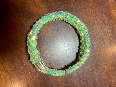 Sophia's Corner Colored Sparkle Bangle Wrap Bracelet (9 colors)