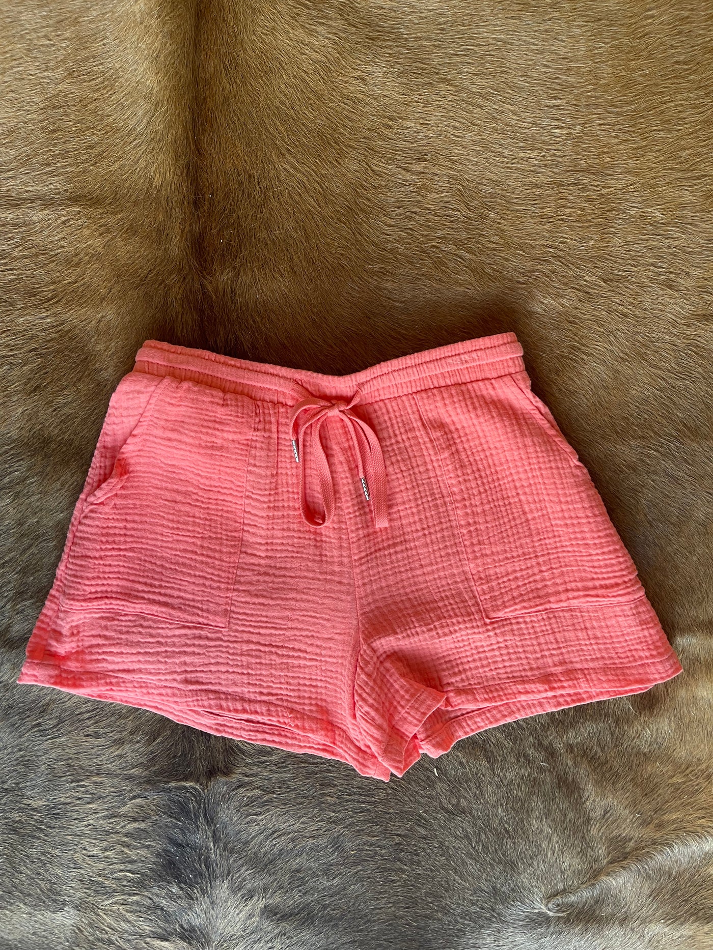 CORAL ALL ABOUT COMFORT DRAWSTRING SHORTS Final Sale