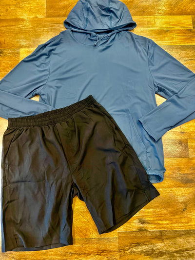 Men's Black Active Shorts with Inner Lining Final Sale