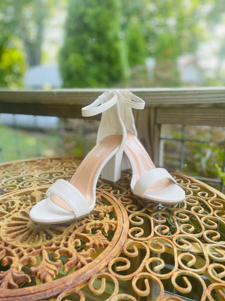 Ivory Ankle Strap Heels FINAL SALE