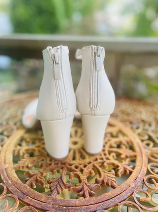Ivory Ankle Strap Heels FINAL SALE