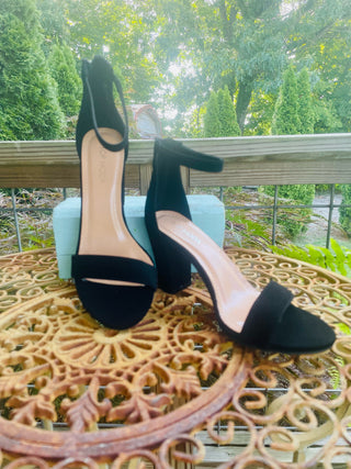 Black Ankle Strap Heels