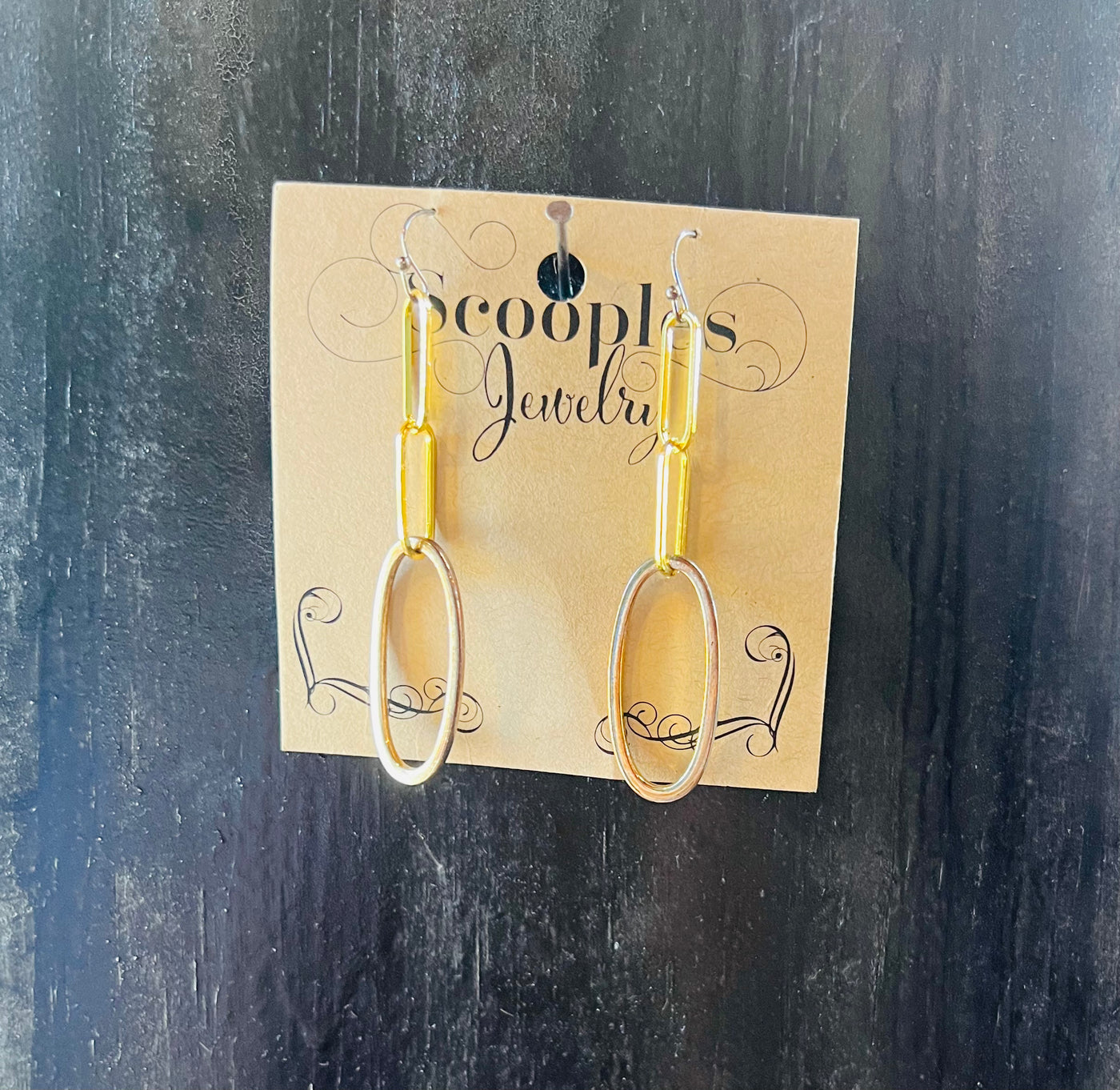 Two Tone Paper Clip Earrings