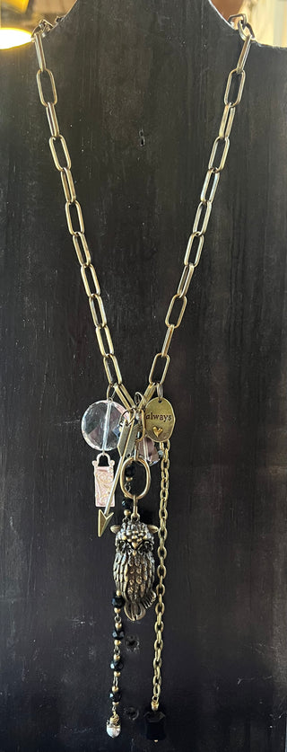 Gypsy Junk Original Necklace with Owl by Scooples