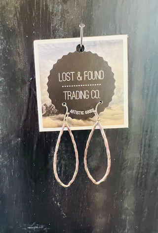 Thin Oval Drop Earrings (2 colors)