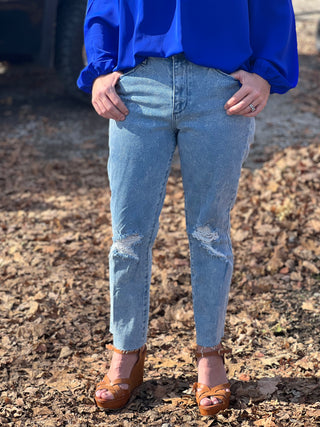 Articles of Society "Kate-Dorris" Cropped Jeans in Lightwash Final Sale