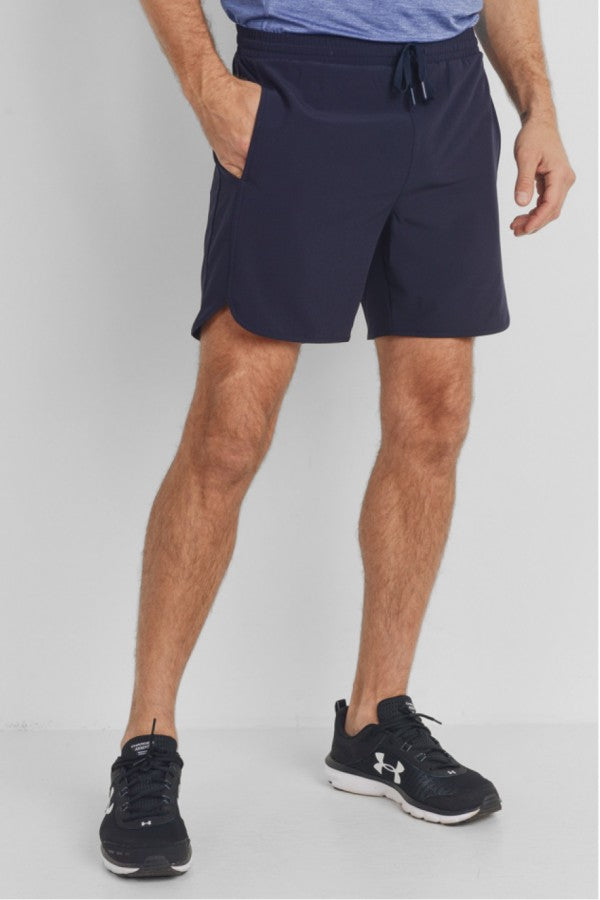 Men's Dark Navy Wave Accent Essential Active Shorts