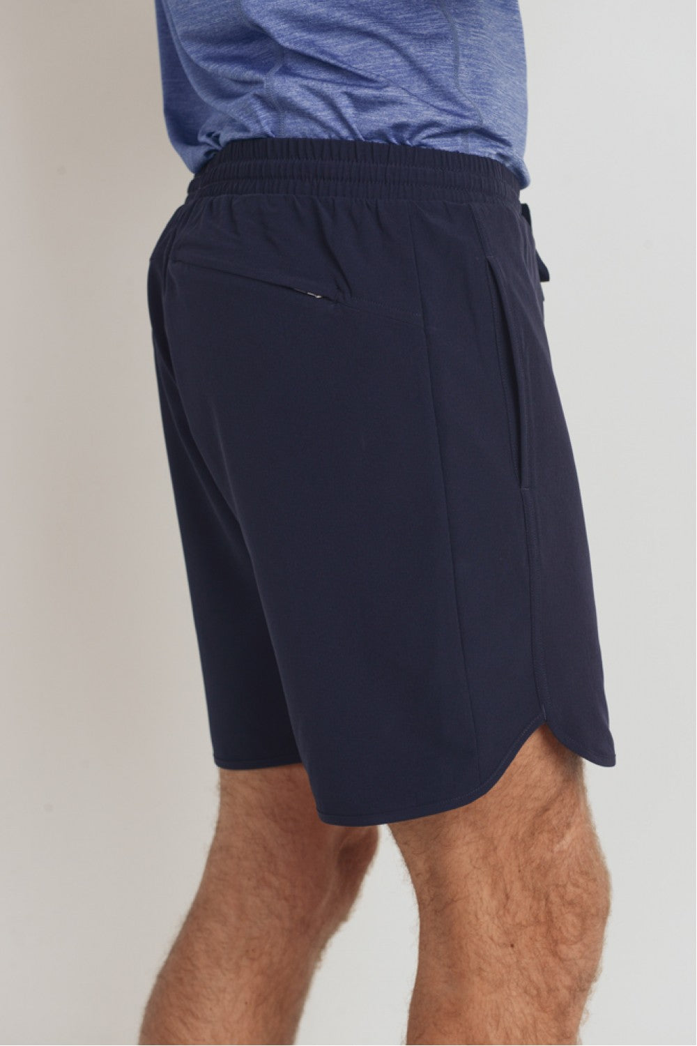 Men's Dark Navy Wave Accent Essential Active Shorts