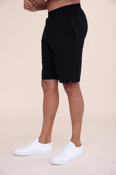 Men's Black Active Shorts with Inner Lining Final Sale