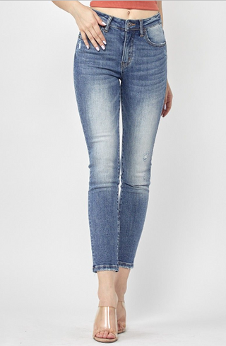 Medium MID-RISE ANKLE SKINNY Jean Final Sale