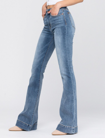 Judy Blue Mid-Rise Trouser Flare