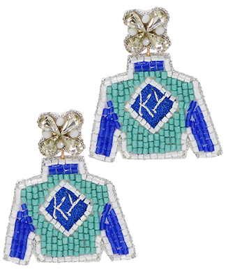Beaded Kentucky Derby Outfit Earrings (3 colors)