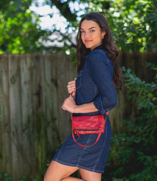 BED STU "Amina" Shoulder/Crossbody Bag in Indie Red Dip Dye