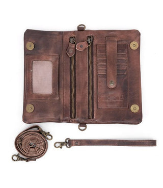 Bed Stu "Cadence" Crossbody/Wristlet in Teak Rustic