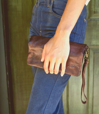 Bed Stu "Cadence" Crossbody/Wristlet in Teak Rustic