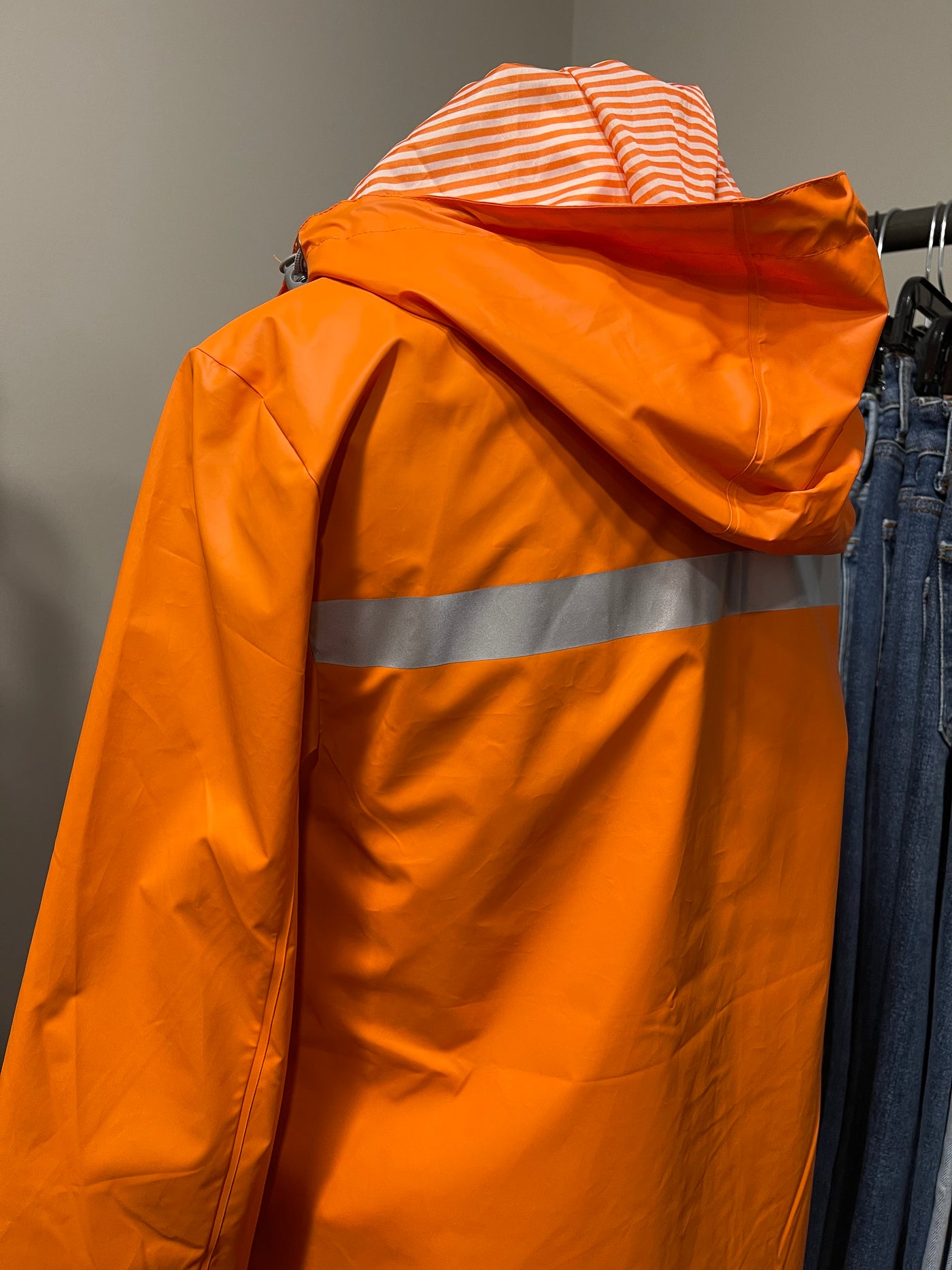 Burnt orange rain jacket cheap