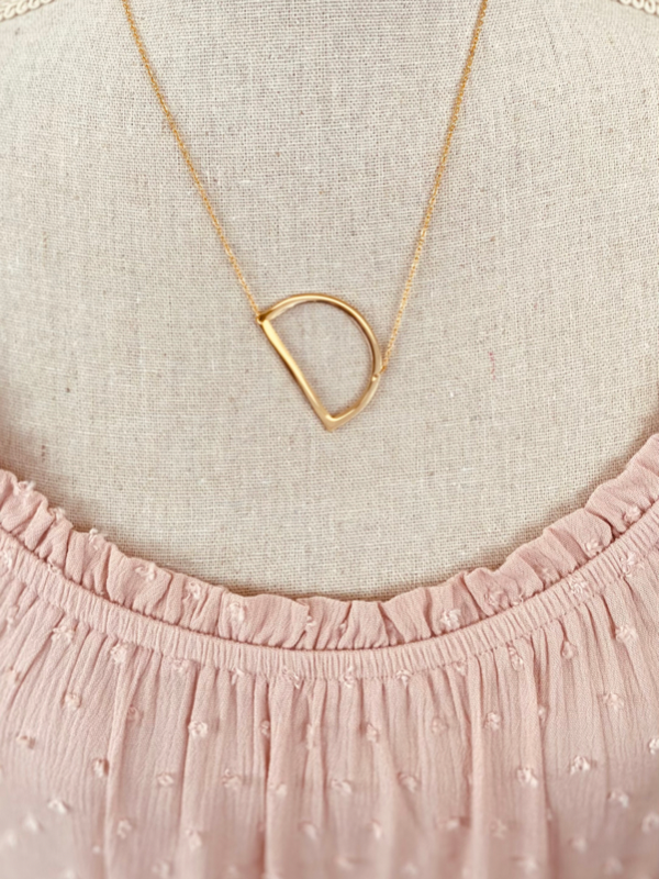 Initial Necklace in Goldtone