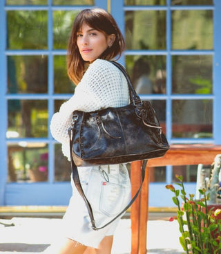BED STU "Rockababy" Shoulder/Crossbody Bag in Black Hand Wash
